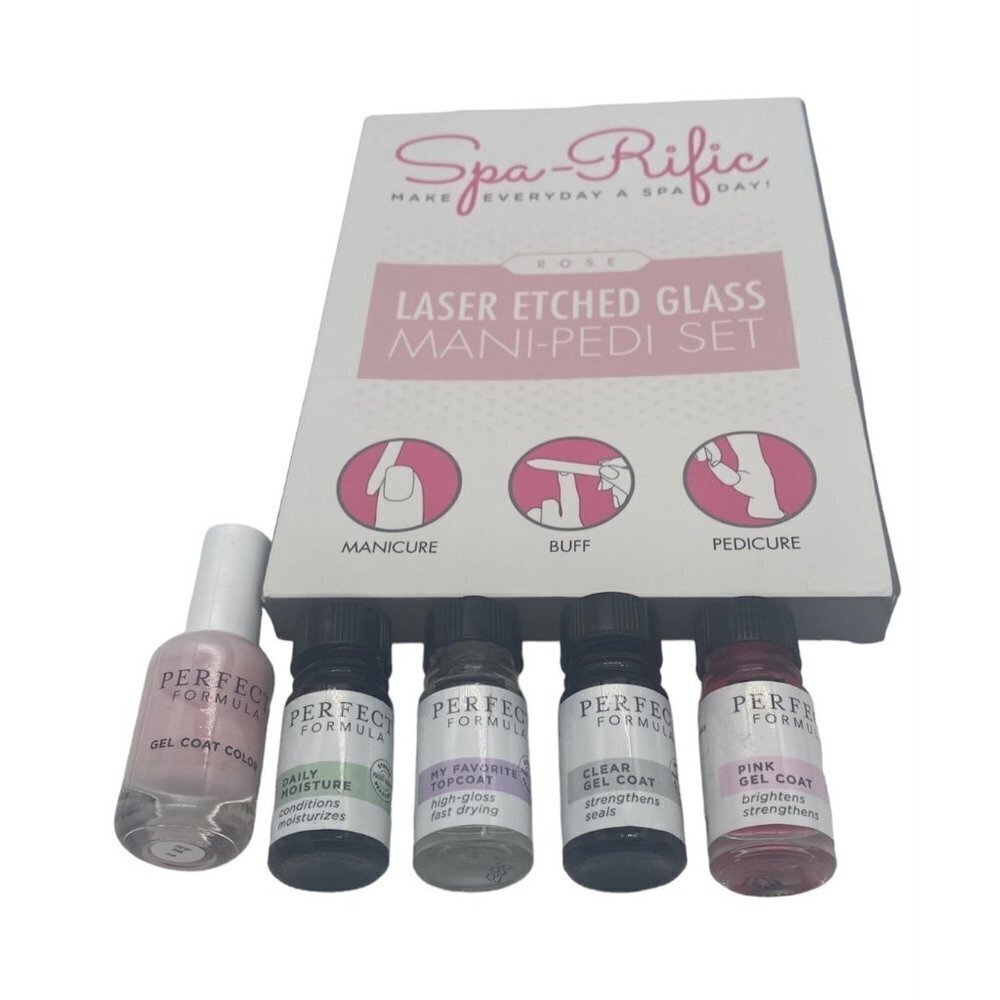 Perfect Formula Gel Coat, Top Coat, Moisture/Spa-Rific Manicure-Pedi Set, Bundle